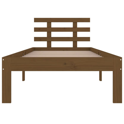 Bed Frame | Honey Brown | Solid Pine Wood | Single | Durable | Bed Frame