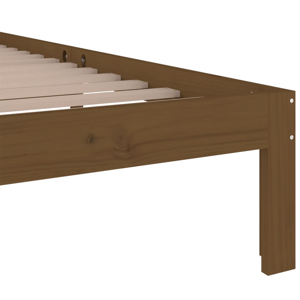 Bed Frame | Honey Brown | Solid Pine Wood | Single | Durable | Bed Frame