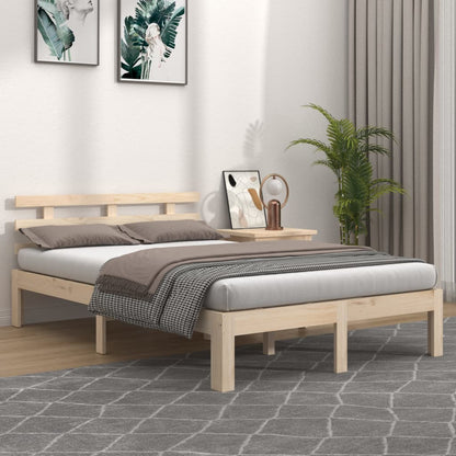 Bed Frame | Natural Wood | Solid pine wood | King Size | Durable