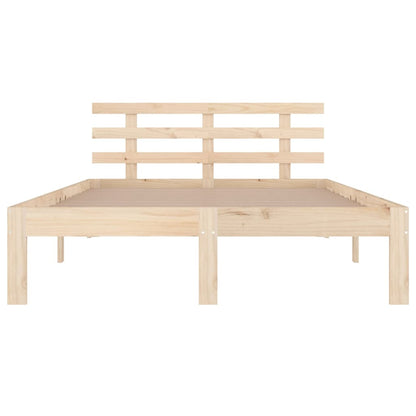 Bed Frame | Unpainted natural wood | Solid pine wood, Plywood