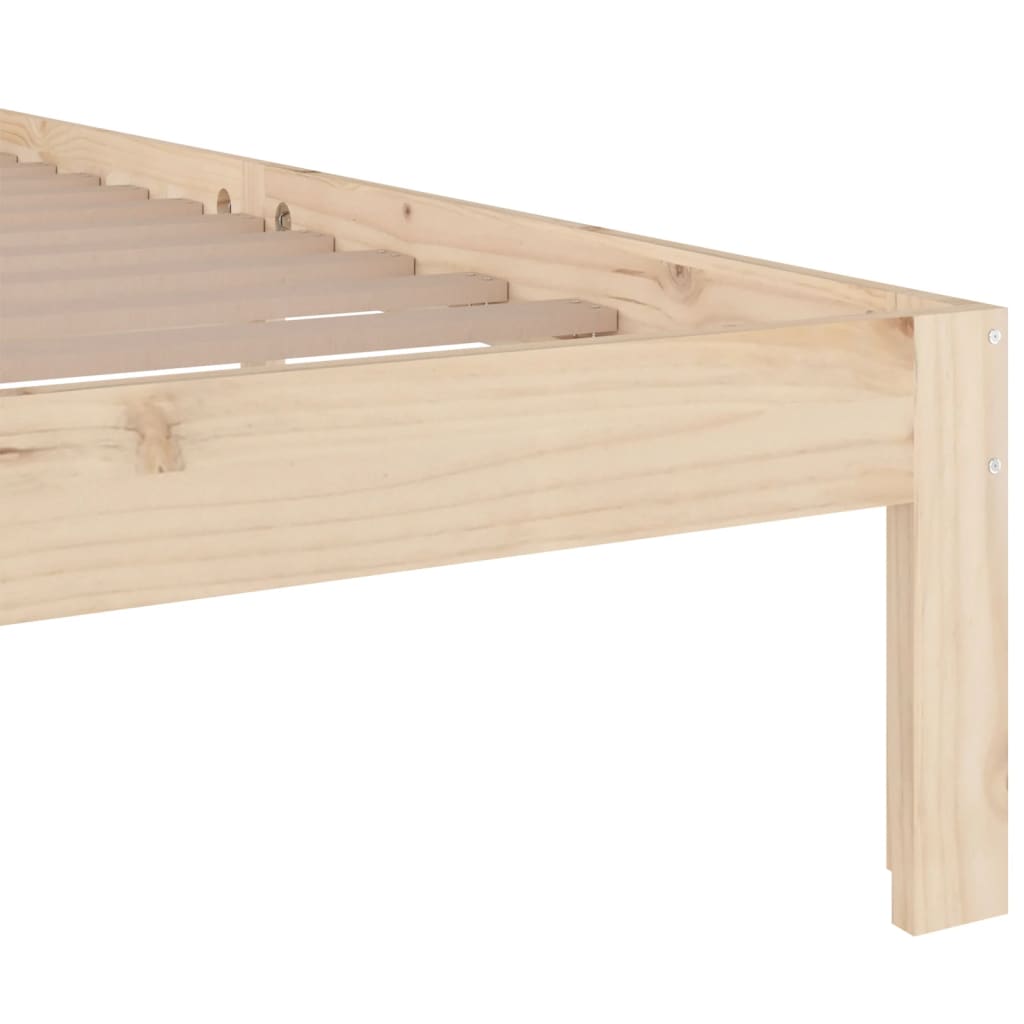 Bed Frame | Unpainted natural wood | Solid pine wood, Plywood