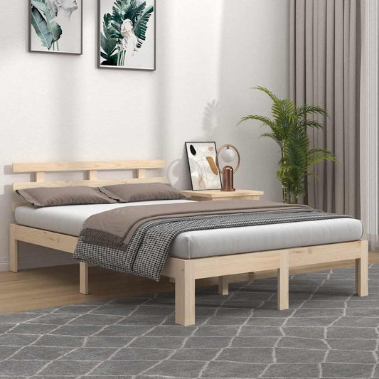 Bed Frame without Mattress Solid Wood 180x200 cm Super King Size