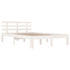 Bed Frame without Mattress White Solid Wood 200x200 cm