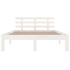 Bed Frame without Mattress White Solid Wood 200x200 cm