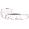 Bed Frame without Mattress White Solid Wood 200x200 cm