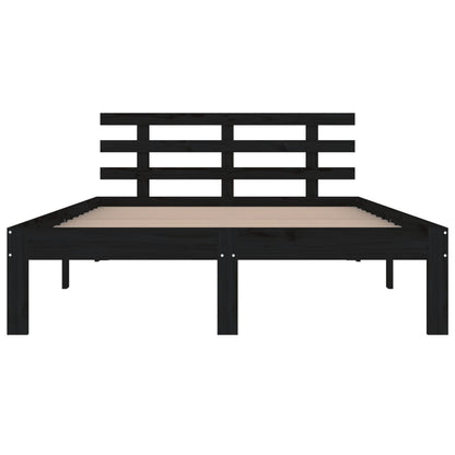 Bed Frame | Black | Solid pine wood for frame, plywood for slats