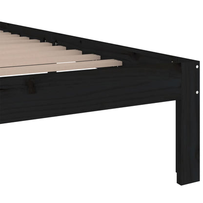 Bed Frame | Black | Solid pine wood for frame, plywood for slats