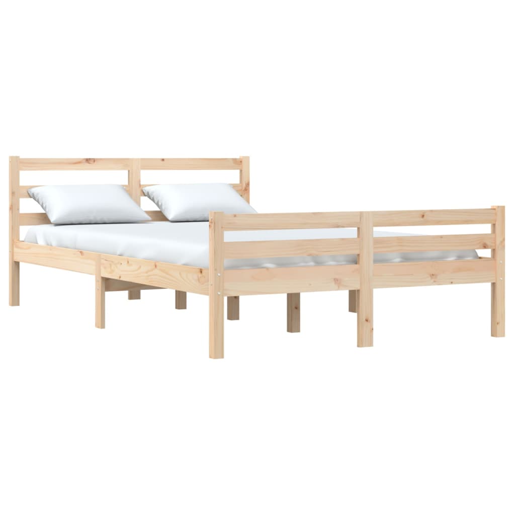 Bed Frame | Natural | Solid Pine Wood | Double | Durable | Bed Frame