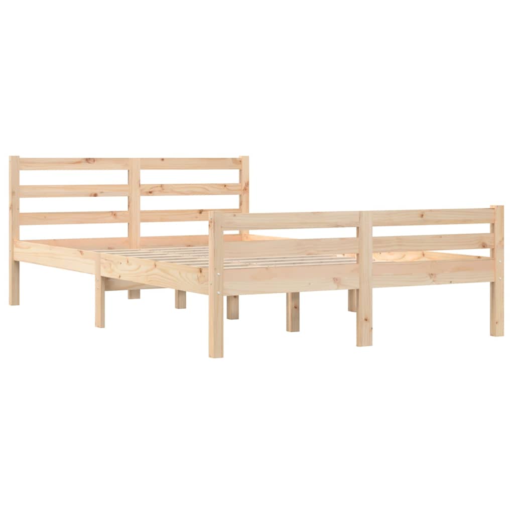 Bed Frame | Natural | Solid Pine Wood | Double | Durable | Bed Frame