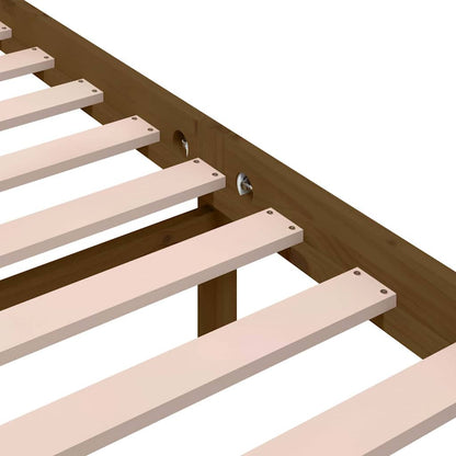 Bed Frame | Honey brown | Solid pinewood | Double |  Durable  | Bed Frame