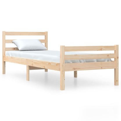 Bed Frame | Natural wood | Solid pine wood (untreated) | Single