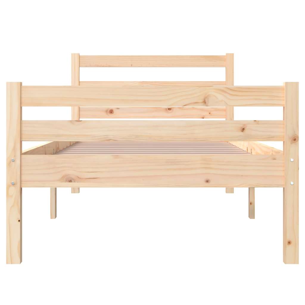 Bed Frame | Natural wood | Solid pine wood (untreated) | Single
