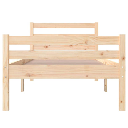 Bed Frame | Natural wood | Solid pine wood (untreated) | Single