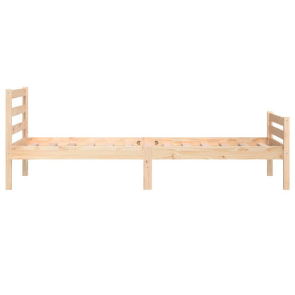 Bed Frame | Natural wood | Solid pine wood (untreated) | Single