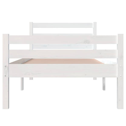 Bed Frame | White | Solid pine wood, Plywood | Single | Durable