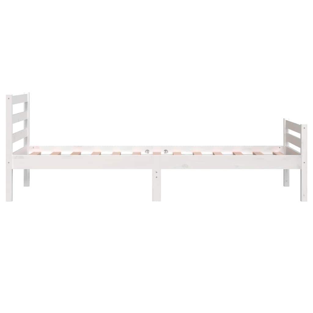 Bed Frame | White | Solid pine wood, Plywood | Single | Durable