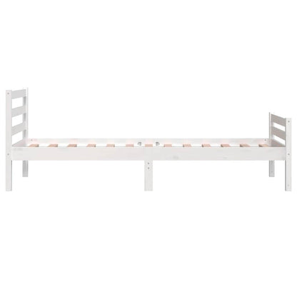 Bed Frame | White | Solid pine wood, Plywood | Single | Durable