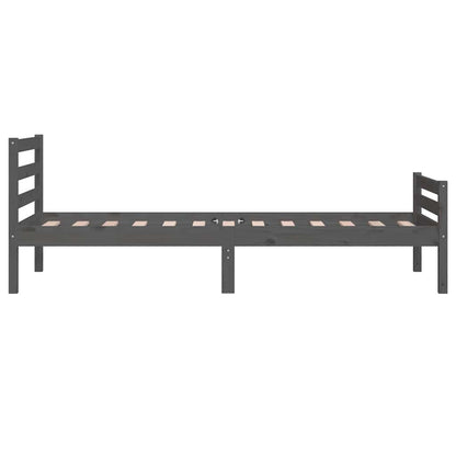 Bed Frame | Grey | Solid pine wood, Plywood slats | Single size | Durable