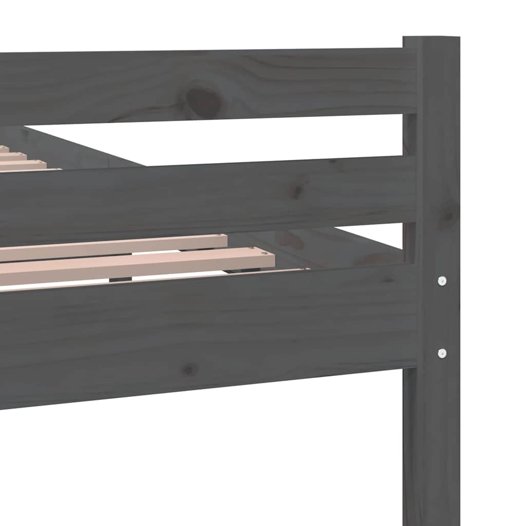 Bed Frame | Grey | Solid pine wood, Plywood slats | Single size | Durable