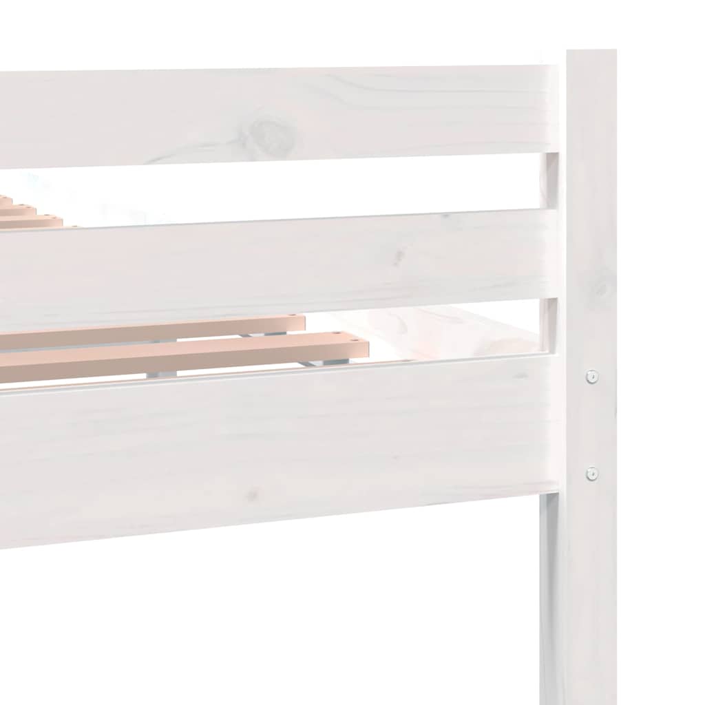 Bed Frame without Mattress White Solid Wood 140x200 cm