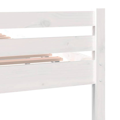 Bed Frame without Mattress White Solid Wood 140x200 cm