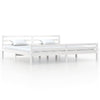 Bed Frame without Mattress White Solid Wood 180x200 cm Super King