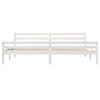 Bed Frame without Mattress White Solid Wood 180x200 cm Super King
