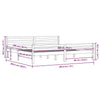 Bed Frame without Mattress White Solid Wood 180x200 cm Super King