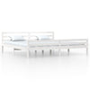 Bed Frame without Mattress White Solid Wood 200x200 cm