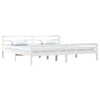 Bed Frame without Mattress White Solid Wood 200x200 cm