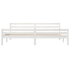 Bed Frame without Mattress White Solid Wood 200x200 cm
