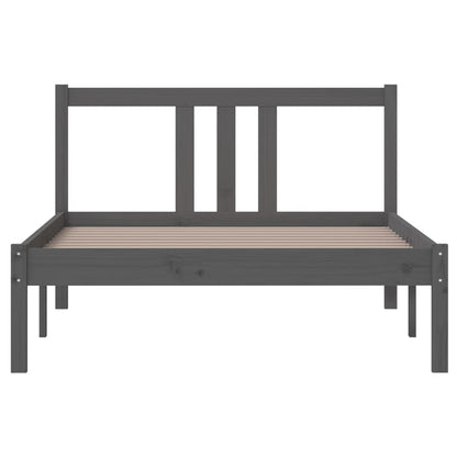 Bed Frame | Grey | Solid pine wood | Single |  Simple | Bed Frame