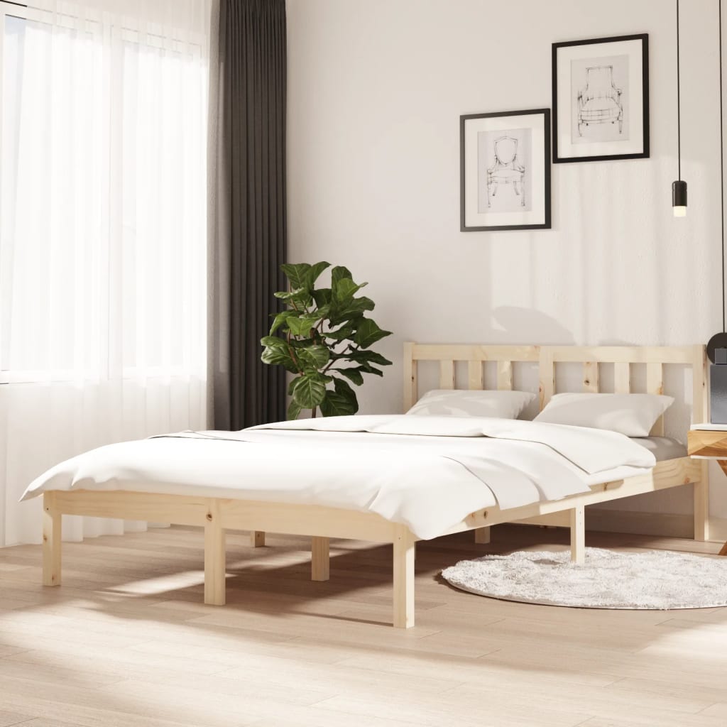 Bed Frame without Mattress Solid Wood 120x200 cm