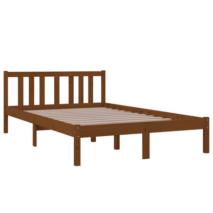 Bed Frame | Honey brown | Solid pinewood | Double | Durable | Bed Frame