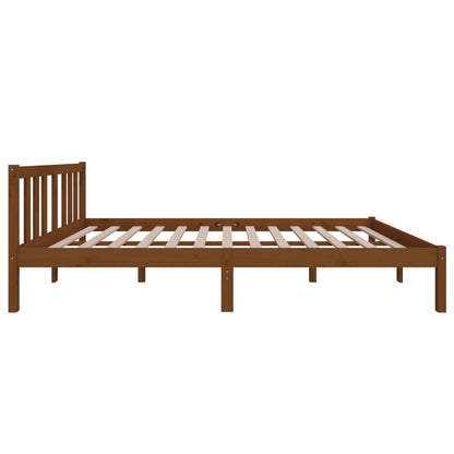 Bed Frame | Honey brown | Solid pinewood | Double | Durable | Bed Frame