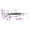 Bed Frame without Mattress White Solid Wood 200x200 cm