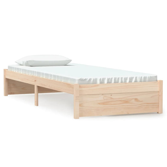 Bed Frame without Mattress Solid Wood 75x190 cm Small Single