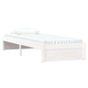 Bed Frame without Mattress White Solid Wood 75x190 cm Small Single