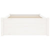 Bed Frame without Mattress White Solid Wood 75x190 cm Small Single