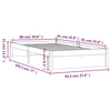 Bed Frame without Mattress White Solid Wood 90x190 cm Single Single