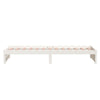 Bed Frame without Mattress White Solid Wood 90x200 cm