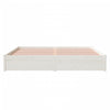 Bed Frame without Mattress White Solid Wood 180x200 cm Super King