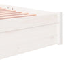 Bed Frame without Mattress White Solid Wood 200x200 cm