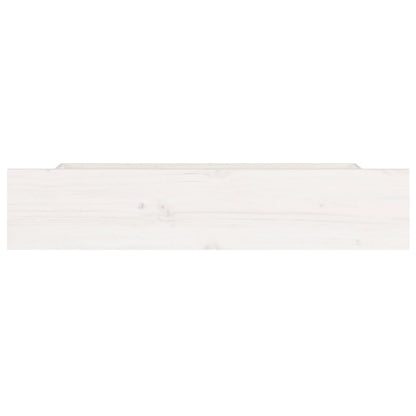 Bed Drawers 4 pcs White Solid Wood Pine