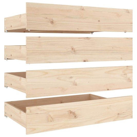 Bed Drawer | Natural Wood | Solid Pine Wood | Under Bed Drawer