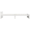 Bed Frame without Mattress White Solid Wood 75x190 cm Small Single