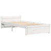 Bed Frame without Mattress White Solid Wood 90x190 cm Single Single