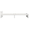 Bed Frame without Mattress White Solid Wood 90x190 cm Single Single