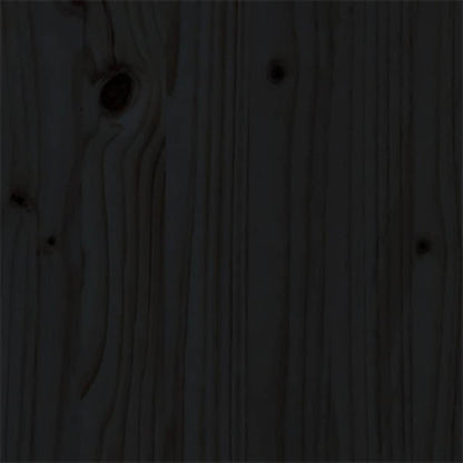Bed Frame | Black | Solid pine wood | Double | Bed Frame | Rectangular