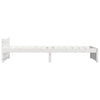 Bed Frame without Mattress White Solid Wood 90x200 cm
